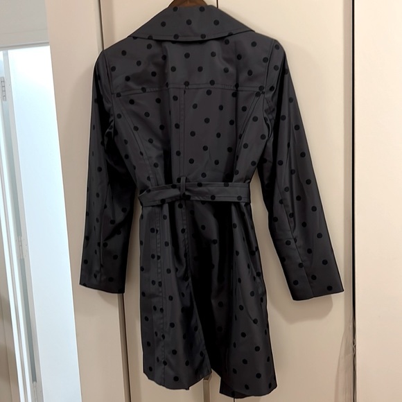 Anne Klein Polka Dot Light Trench Coat - Picture 2 of 3